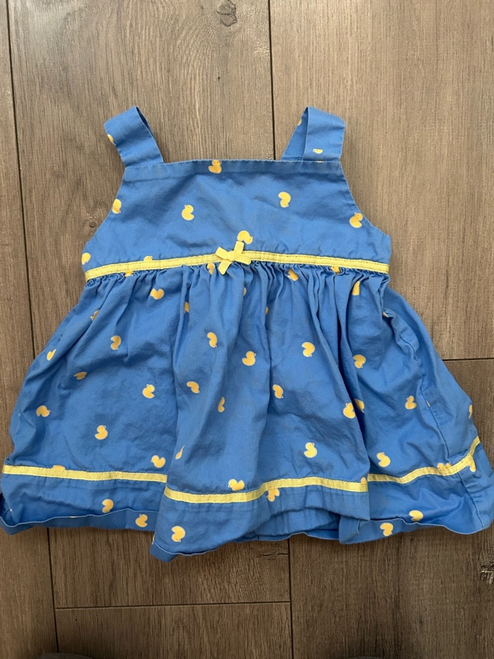 Carter's "Little Duckie" blue sundress with/yellow rubber ducks- Sz: 6 mo